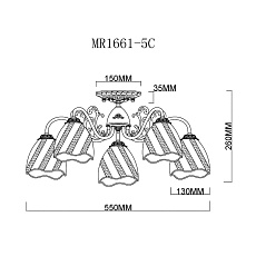 Потолочная люстра MyFar Nicole MR1661-5C 1