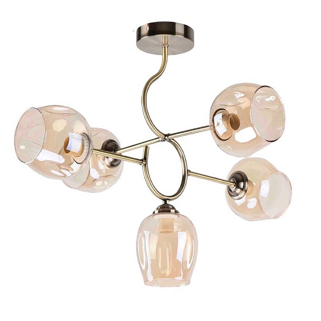 Подвесная люстра ЭкономСвет 20111/5AB AMB Фото № 