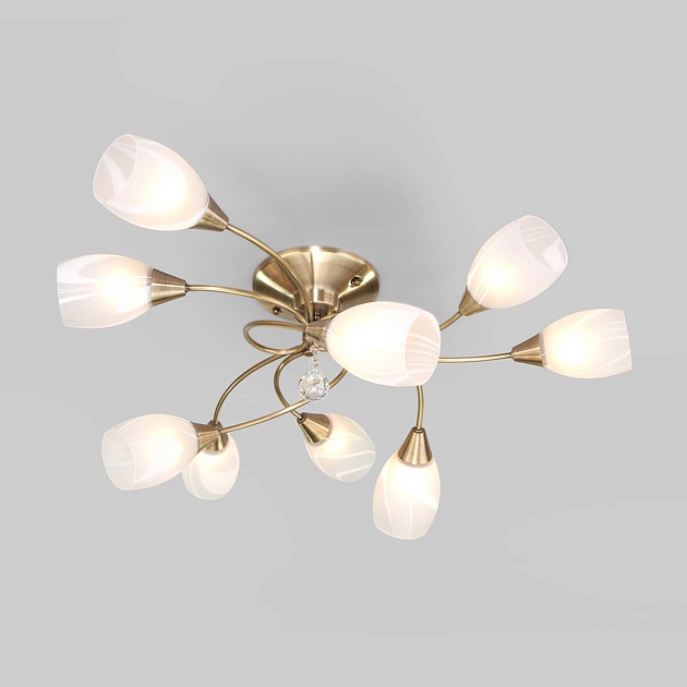 Потолочная люстра Eurosvet 2275/9 античная бронза изображение Потолочная люстра Eurosvet 2275/9 античная бронза Фото №