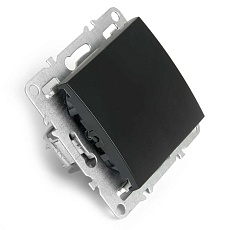 Выключатель одноклавишный Stekker Эрна черный PSW10-9103-03 49148 4