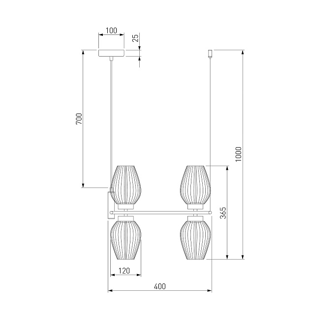 Подвесная люстра Eurosvet Alva 30183/4 латунь Фото № 4