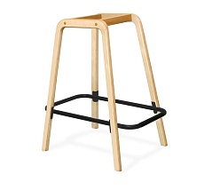 Полубарный стул Sheffilton SHT-ST37/S94-1 серое облако/прозрачный лак/черный муар 8745345402 1