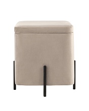 Пуф Stool Group Грейс велюр квадрат светло-серый vd-grays-kv-b25 1