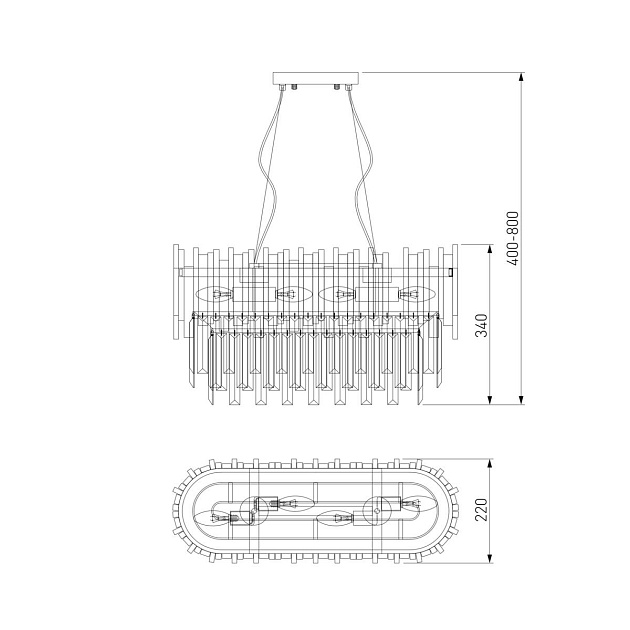 Подвесная люстра Bogates Piano 340/4 Фото № 2