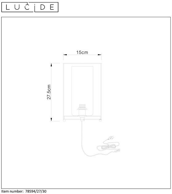 Настольная лампа Lucide Dounia 78594/27/30 изображение 4 Настольная лампа Lucide Dounia 78594/27/30 Фото № 4