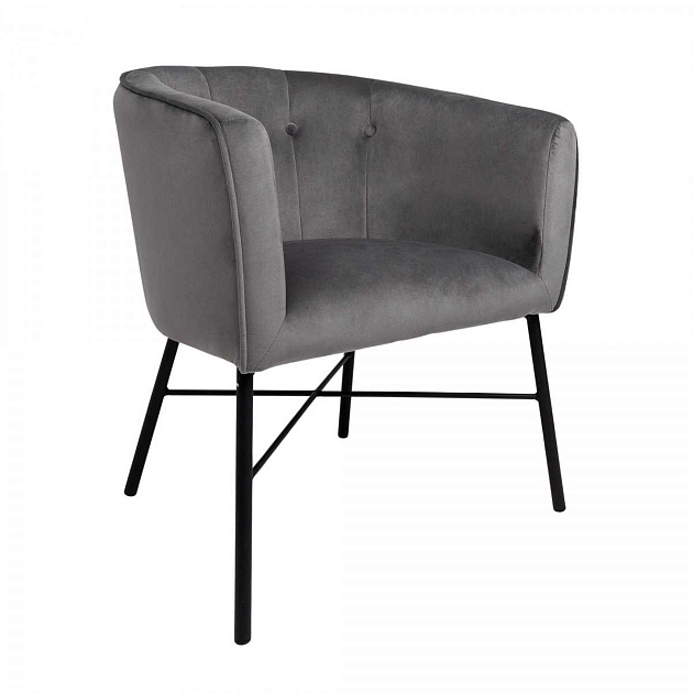 Кресло AksHome Almond серый, велюр 80890 Фото № 