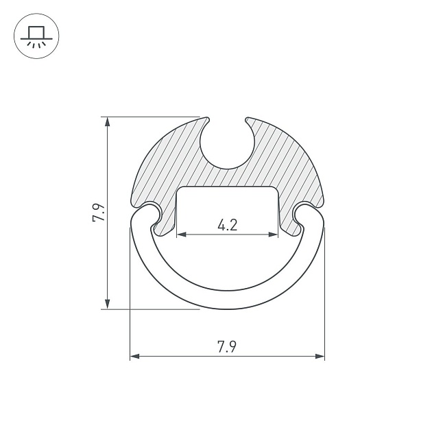 Профиль Arlight ARH-Round-D8-2000 Anod 036325 Фото № 2