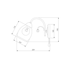 Бра Eurosvet 30026/1 античная бронза 1