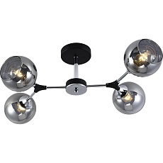 Потолочная люстра Reluce 01360-0.3-04 BK+CR 4