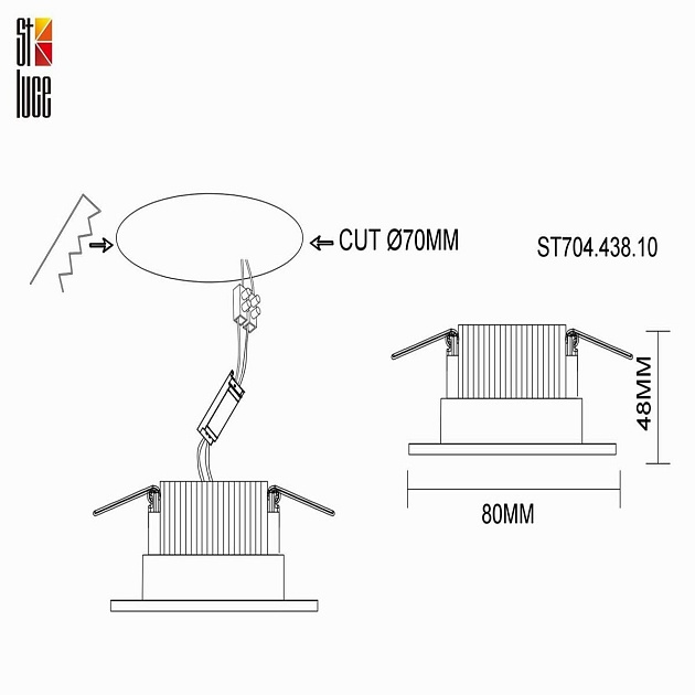 Встраиваемый светодиодный светильник ST Luce ST704.438.10 Фото № 2