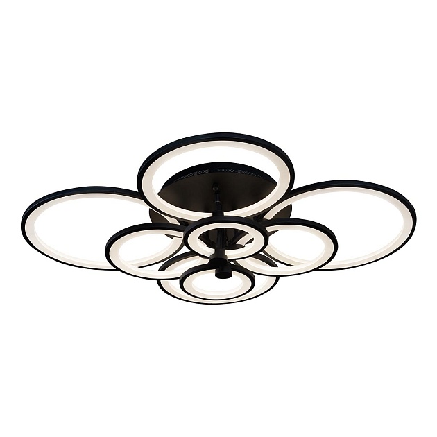 Потолочная светодиодная люстра iLedex Ring A001/8 BK Фото № 