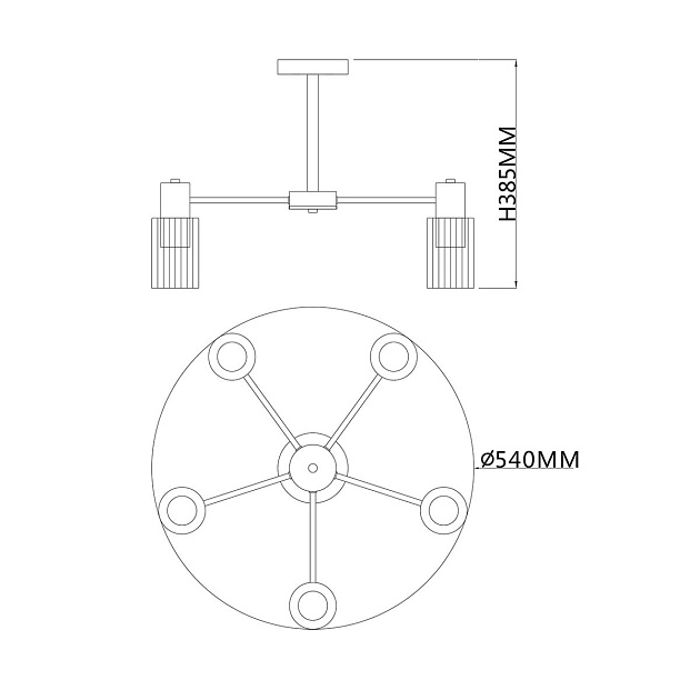Потолочная люстра Escada Diversity 2120/5P Black Фото № 2