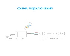 Контроллер RGB OGM с пультом 220V C4-22 1