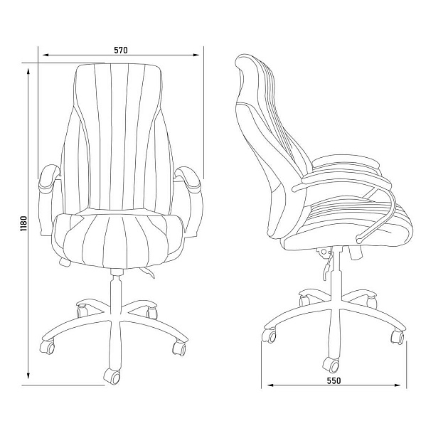Кресло руководителя AksHome Mastif ткань/серый 59591 Фото № 2