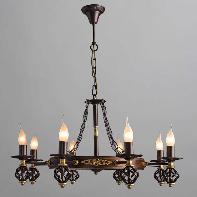 Подвесная люстра Arte Lamp Cartwheel A4550LM-8CK Фото № 3