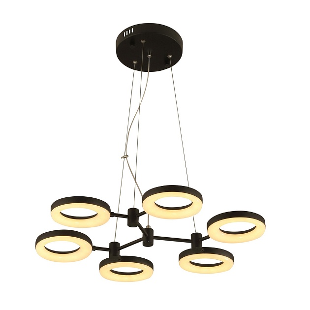 Подвесная светодиодная люстра Gerhort G61296/12BK изображение Подвесная светодиодная люстра Gerhort G61296/12BK Фото №