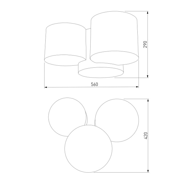 Потолочный светильник TK Lighting 4392 Mona Gray Фото № 2
