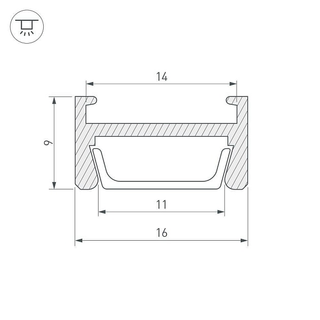 Профиль Arlight MIC-H-2000 ANOD 026458 Фото № 2