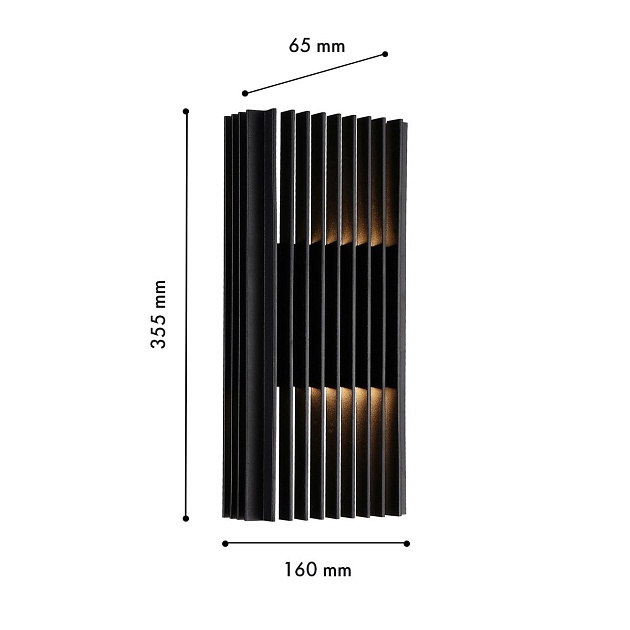 Уличный настенный светодиодный светильник Favourite Strudel 4297-2W изображение 2 Уличный настенный светодиодный светильник Favourite Strudel 4297-2W Фото № 2