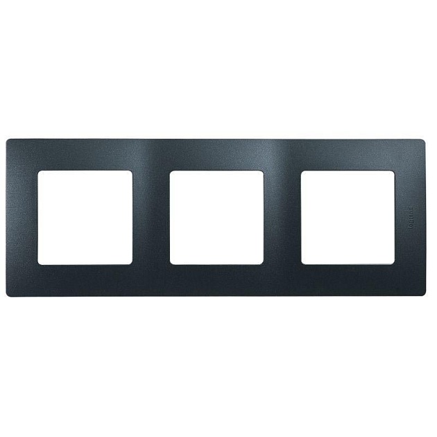 Рамка 3-постовая Legrand Etika антрацит 672583 изображение Рамка 3-постовая Legrand Etika антрацит 672583 Фото №