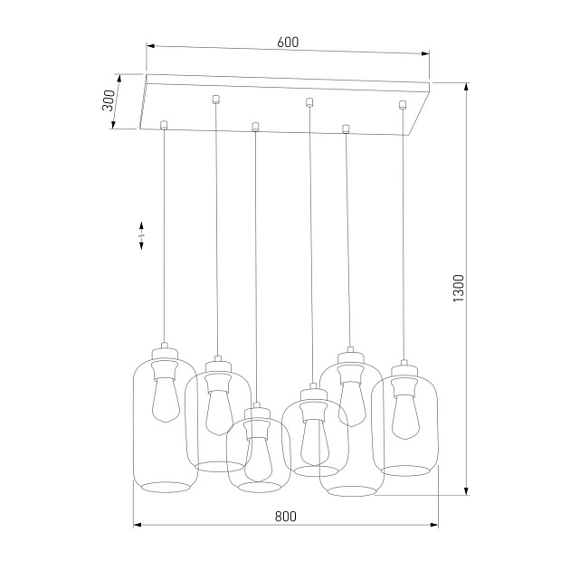 Подвесная люстра TK Lighting 1027 Marco Graphite Фото № 2