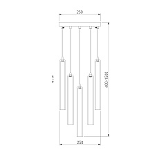 Подвесная люстра Eurosvet Lynn 50381/5 хром 1