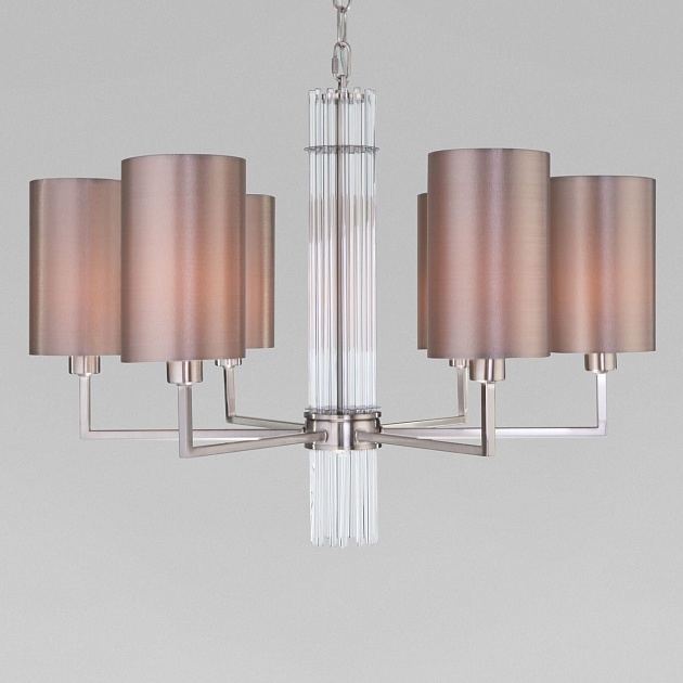 Подвесная люстра Eurosvet Soffio 60134/6 никель изображение 5 Подвесная люстра Eurosvet Soffio 60134/6 никель Фото № 5