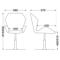 Поворотное кресло AksHome Oslo кремовый, экокожа 61339 1