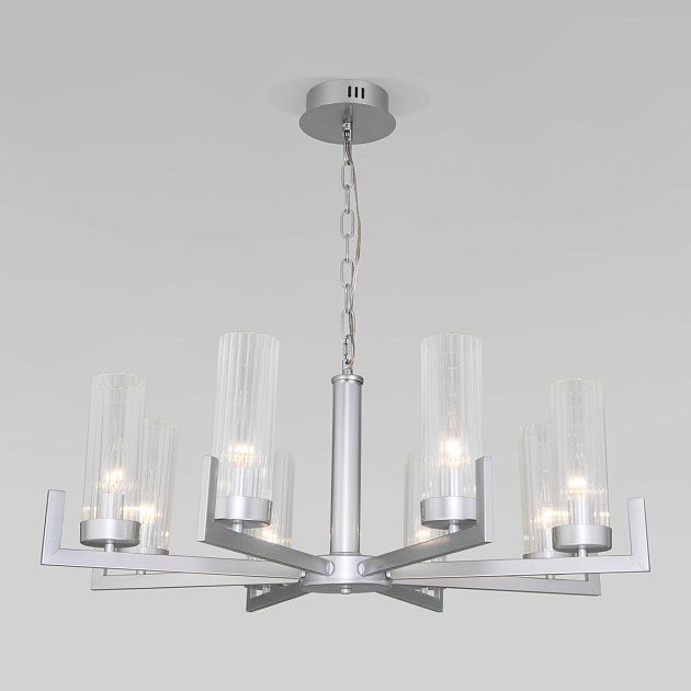Подвесная люстра Eurosvet Arganie 60133/8 серебро Фото № 