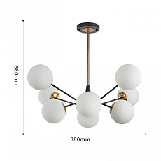 Подвесная люстра Arte Neapolis79808 279808/8 BK/GD 1
