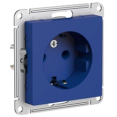 Розетка 2К+З Schneider Electric AtlasDesign 16A 250V аквамарин ATN001143