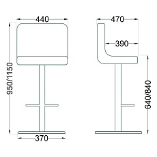 Барный стул AksHome Amazon бежевый, велюр 81461 1