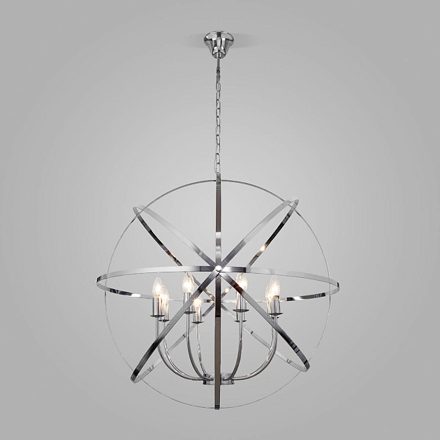 Подвесная люстра Eurosvet Santi 60139/8 хром изображение 5 Подвесная люстра Eurosvet Santi 60139/8 хром Фото № 5
