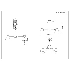 Потолочная люстра Evoluce Buve SLE103702-03 1