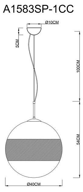 Подвесной светильник Arte Lamp Galactica A1583SP-1CC Фото № 3