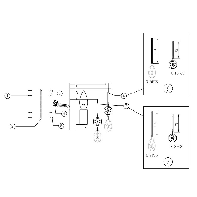 Настенный светильник Maytoni Linn MOD091WL-01CH Фото № 2