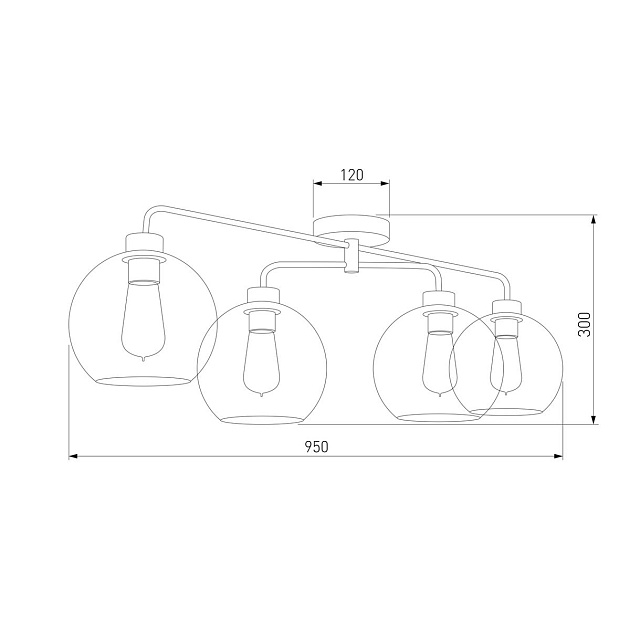 Потолочная люстра TK Lighting 2835 Bari Фото № 3