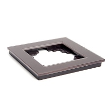 Рамка 1-постовая Stekker Катрин шоколад GFR00-7001-04 39535 4