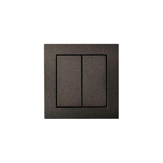 Выключатель двухклавишный Liregus Epsilon антрацит 28-103 Фото № 