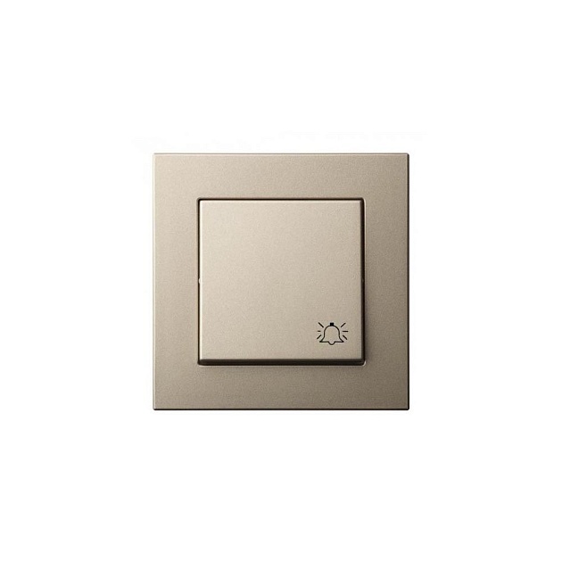 Кнопка звонка Liregus Epsilon шампань 28-306 изображение Кнопка звонка Liregus Epsilon шампань 28-306 Фото №