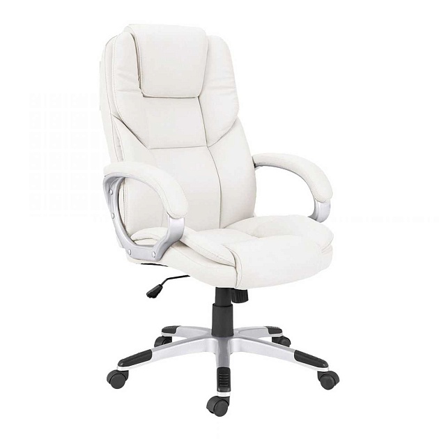 Кресло руководителя AksHome Leon белый, экокожа 56771 Фото № 