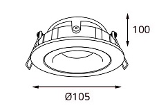 Встраиваемый светильник Italline M02-026029 white 1