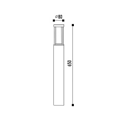 Уличный светодиодный светильник Elvan PJ-1513/1-11,5W-WW-Gr 2