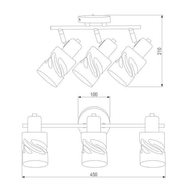 Спот Eurosvet Ansa 20120/3 чёрный жемчуг Фото № 2