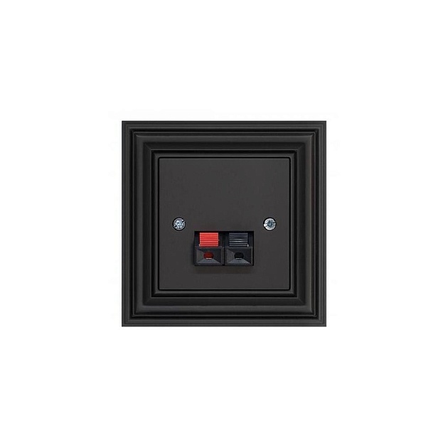 Аудиорозетка Liregus Retro черный матовый 29-240 изображение Аудиорозетка Liregus Retro черный матовый 29-240 Фото №