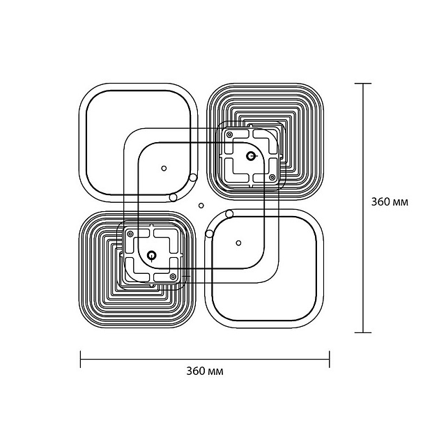 Потолочный светодиодный светильник Escada Samia 10230/4LED изображение 2 Потолочный светодиодный светильник Escada Samia 10230/4LED Фото № 2