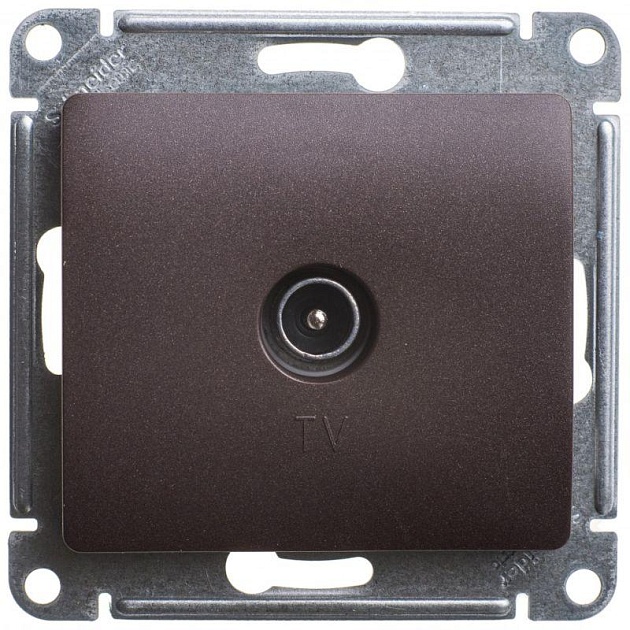 ТВ-розетка Schneider Electric Glossa шоколад GSL000891 Фото № 