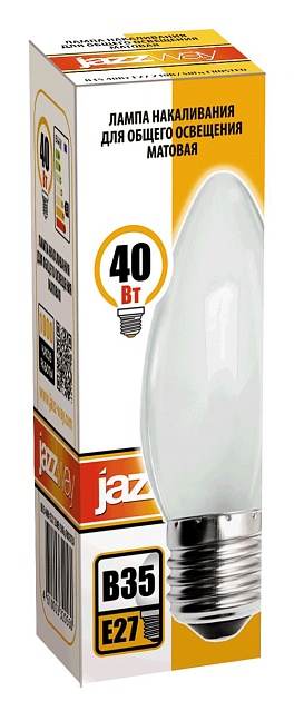 Лампа накаливания Jazzway E27 40W 2700K матовая 3320560 Фото № 2