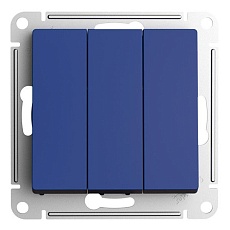 Выключатель трехклавишный Schneider Electric AtlasDesign 10A 250V аквамарин ATN001131 1
