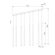 Подвесной светильник TK Lighting 6429 Piano White 1